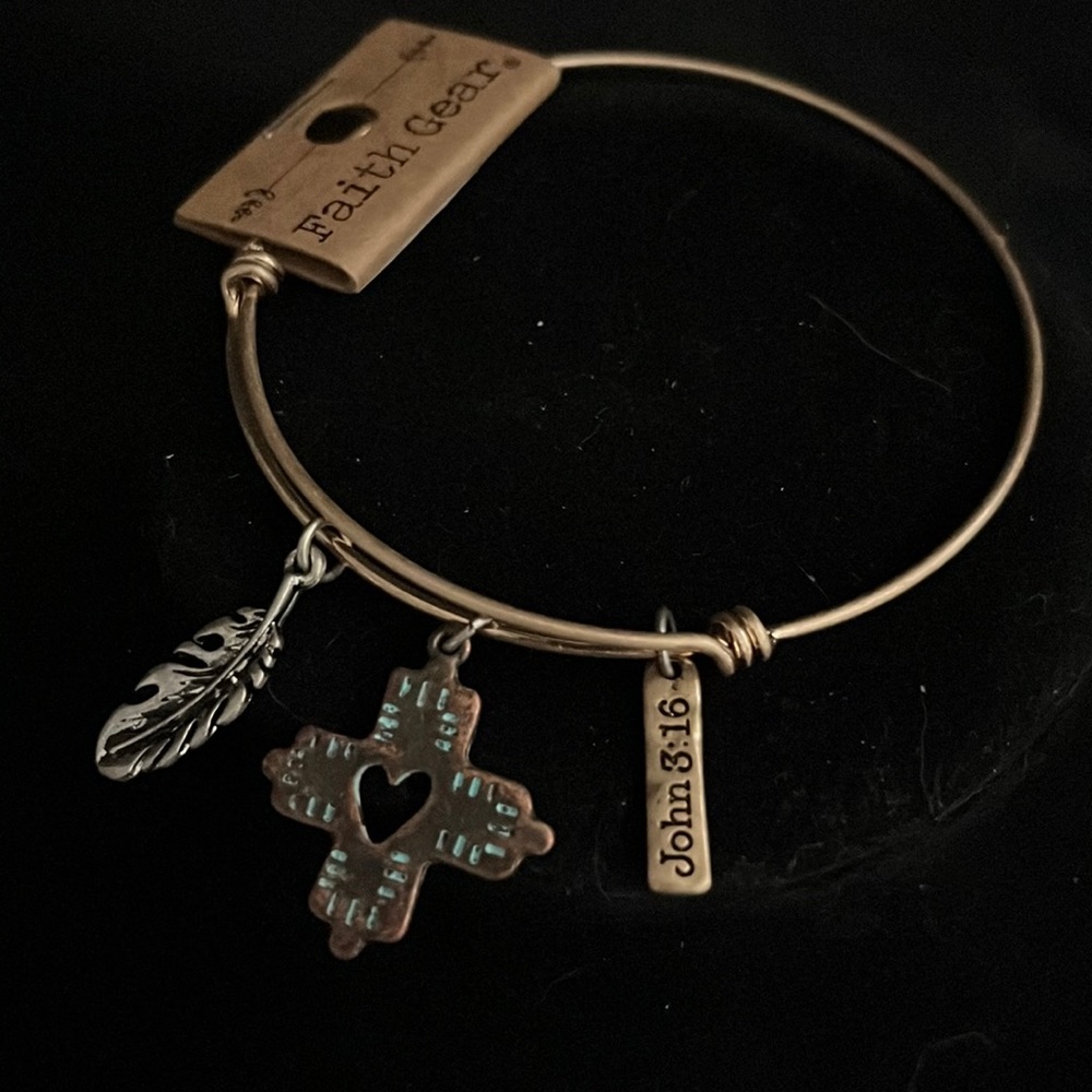 New Faith Gear Copper Slide Bangle Bracelet.